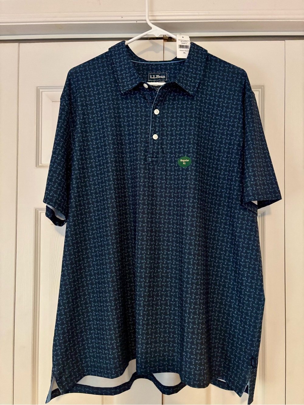 LL Bean Men’s Blue Golf Shirt XL New